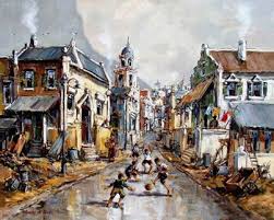 Andre De Beer Painting Scenes Street View