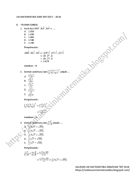 Soal un smkmak matematika kelompok teknologi kesehatan dan pertanian download. Un Matematika Smk Tkp 2017 2018 Converte Pdf