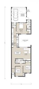Centro Exclusive A Well Designed Rear Garage Plan To Make The Most Of Small Lots As Narrow As 7 5 Narrow House Plans Narrow Lot House Plans House Floor Plans