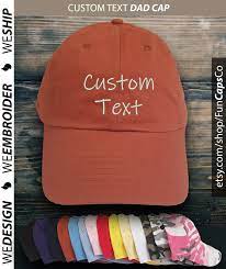 Custom Text Cap One Size Fits All Fun Baseball Cap Etsy Custom Caps One Size Fits All Cap