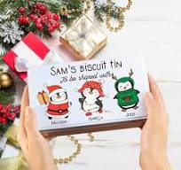 Christmas Tin Box with Custom Name