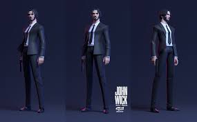 Artstation John Wick Kontorn Boonyanate 3d Model Character Low Poly Models Low Poly Character