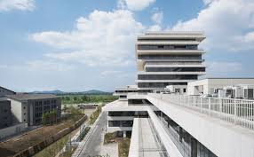 The Modular Construction Creates A Unified Aesthetic Across The Complex With Gentle Changes In The Building Heig China Architecture Hangzhou University Campus