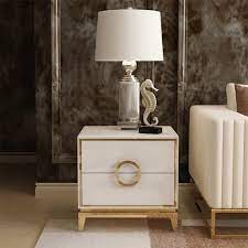 The large, rounded drawer pulls and bronze legs give this tall nightstand a distinctive, vintage look. Krgbx8i53mo1jm