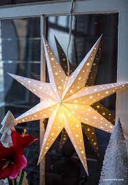 Most of these diy star christmas ornaments are easy to make, so children can help out and with the whole family involved, you can make a lot of them. Diy Paper Star Window Decoration Lia Griffith Diy Christmas Star Christmas Crafts Diy Decoration Christmas Tree Decorations Diy