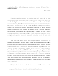 Organización colectiva de las trabajadoras domésticas en la ciudad de  Buenos Aires: el impulso y sus límites Ania Tizziani* E