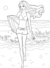 Summer fashion barbie coloring pages. Summer Fashion Barbie Coloring Pages Novocom Top