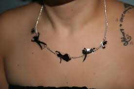 Peter Pan Necklace Peter Pan Necklace Fairy Tale Jewelry Silhouette Necklace
