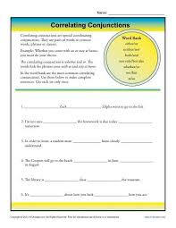 Correlative Conjunctions Worksheet Correlative Conjunctions Conjunctions Worksheet Conjunctions
