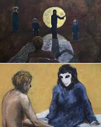 For decades, he has painted the same tall shadowy figures standing ...