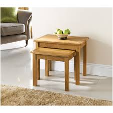 The handy design means that the tables fit neatly together to. B M Wiltshire Oak Nest Of 2 Tables 319214 B M