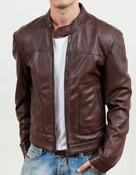 Men S Biker Motorcycle Brown Real Leather Jacket Bnwt Mens Leather Jacket Biker Leather Jacket Men Real Leather Jacket