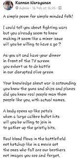 Col Dpk Pillay Shaurya Chakra Phd Retd ×××××××¨ A Poem By Army Surgeon Colonel Kannan Narayan Who I Learnt To Respect Because Of Who He Was To Me When I Suffered The Trauma Of