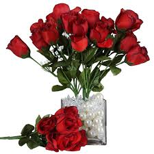 Enjoy free shipping on most stuff, even big stuff. Black And Red Silk Rose Buds Fake Flowers Diy Wedding Centerpieces