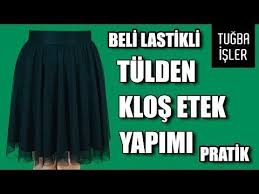 Pratik Klos Etek Kesimi Ve Dikimi Beli Lastikli Tulden Etek Yapimi Kend Beli Dikimi Etek Kend Kesimi Klos Lastikli Pr Tul Etek Klos Etek Etek
