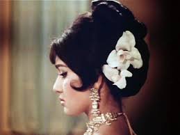 Carry your long hair in a classic way with the vintage waves. Asha Parekh Beehive Bollywood Hairstyles Vintage Updo Asha Parekh