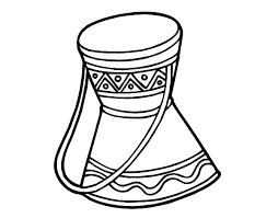 Coloring page outline of drum and sticks toy. African Drum Coloring Page Coloringcrew Com Coloring Home