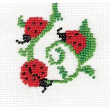 Ladybug cross stitch pattern free. Bead Embroidery Kit Ladybug