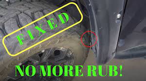 Fixing Tire Rub Youtube