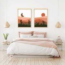 Emulate characteristics from one of the best eras of design. Digital Bedroom Decor Sun And Moon Mid Century Modern Etsy