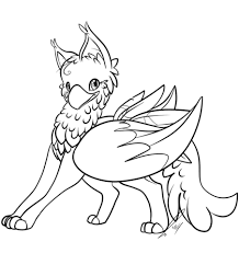This baby griffin color clipart is provided in jpeg format. Cute Gryphon Coloring Page Free Printable Coloring Pages Animal Coloring Pages Coloring Pages Cute Coloring Pages