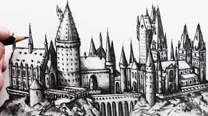 Hogwarts castle drawing for kids. How To Draw Hogwarts Narrated Step By Step Youtube