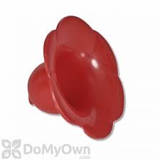 A vacuum feeder has a container that drains the nectar into a reservoir with feeding ports. Woodstream Replacement Red Gloxinia Flower For Hummingbird Feeders Model 203c And 203cp 184600