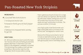Pan Roasted New York Striploin Signature Recipe Porter And York