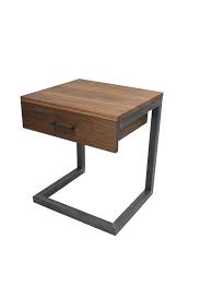 C Table Nightstand Side Table Bedside Table End Table Solid Walnut With Drawer In 2020 Bedside Table Metal C Table Wood And Metal