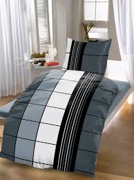 4 Tlg Bettwasche Karo 135 X 200 Cm In Anthrazit Grau Aus Microfaser Neu Amazon De Kuche Haushalt Bettwasche Haus Anthrazit Grau