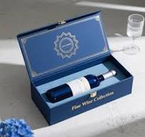 Elegant Rigid Paper Cardboard Packaging Box Burgundy Personalized Magnetic  Long Closure Gift Boxes for Wine Bottles