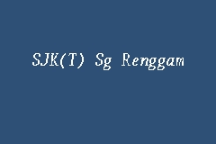 Sungai renggam was a state constituency in selangor, malaysia, that was represented in the selangor state legislative assembly from 1995 to 2004. Sjk T Sg Renggam Sekolah Kebangsaan Tamil In Shah Alam