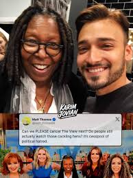 The view should not be cancelled. I have met and worked with Whoopi  Goldberg, she was nothing but kind, loving and supportive. To see that many  are asking for her show 'The