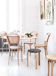 White Kitchen Tiles And Leather Chairs Coco Lapine Design Kitchen Cabinet Colors White Kitchen Tiles Dining Room Design