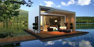8 Units Of Floating House Will Be Built Surrounded By A Large Natural Lake Floating House House Styles House