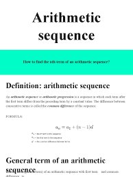 Find the common difference latexd/latex. Week 2 Arithmetic Sequence Finding The Nth Term Variable Mathematics Sequence