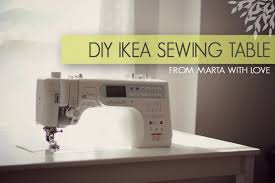 Diy Ikea Sewing Table Tutorial From Marta With Love Diy Sewing Table Sewing Table Sewing Spaces