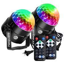 Dj Light Sound Activated Party Lights Disco Ball 2 Pack Strobe Club Effect Led Nequare Party Lights Disco Lights Disco Ball Light