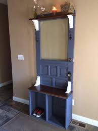 Will paint the window part of door with chalkboard paint or maybe install mirror. Entryway Bench Hall Tree Dream Create Share