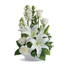 Explore life stories, offer condolences & send flowers. Small White Sympathy Piece Bismarck Nd Florist Rustic Petals