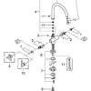 Hansgrohe 73867 talis select s higharc pull out kitchen faucet. 1