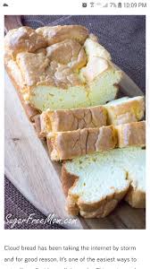 Low Carb Cloud Bread Loaf Recipe Low Carb Bread Food Eat