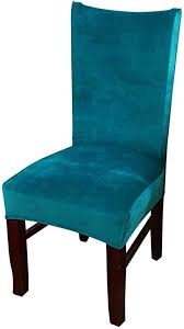 Garrison waterproof rectangle outdoor patio dining table and chairs cover, 64 in. Buy Smiry Velvet Stretch Dining Room Chair Covers Soft Removable Dining Chair Slipcovers Set Of 6 Peacock Green Online In Vietnam B07gcl3ztk