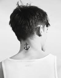 Black colour ink is preferred to draw this sun tattoo on your back. 24 Excellent Small Neck Tattoos For Guys Styleoholic