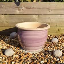 Glazed Blue, Turquoise And Black Plant Pots