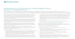 Looking for a fake barclays bank statement ?. Business Continuity Management Client Statement Maintains A Robust Business Continuity Management Bcm Programme And An Emergency Preparedness Plan Designed To