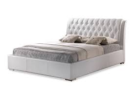 Kirkland king headboard in soft white. Bianca White Modern Bed With Tufted Headboard King Size Wholesale Interiors