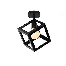 Today's flush ceiling lights are decidedly modern and come in an extensive array of shade colors and styles that make bold statements in contemporary spaces. Ecobrt Modern Kitchen Ceiling Lights Black Square Metal Cube Ceiling Light Fixtures For Indoor Bedroom Flush Mount Lights In Living Room E26 Bulb Excluded Buy Online In Andorra At Andorra Desertcart Com Productid 47268158