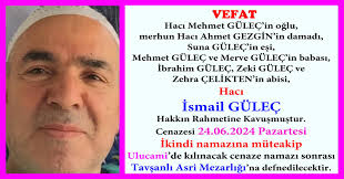 GÜLEÇ AİLESİNE BAŞSAĞLIĞI DİLERİZ..