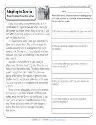 Animal Adaptations Worksheets Pdf Fill Online Printable Fillable Blank Pdffiller